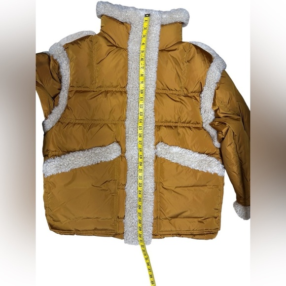 STAND STUDIO Dorothy Coat Down Jacket Caramel/Natural White Size 44 USA 12 - Picture 15 of 16